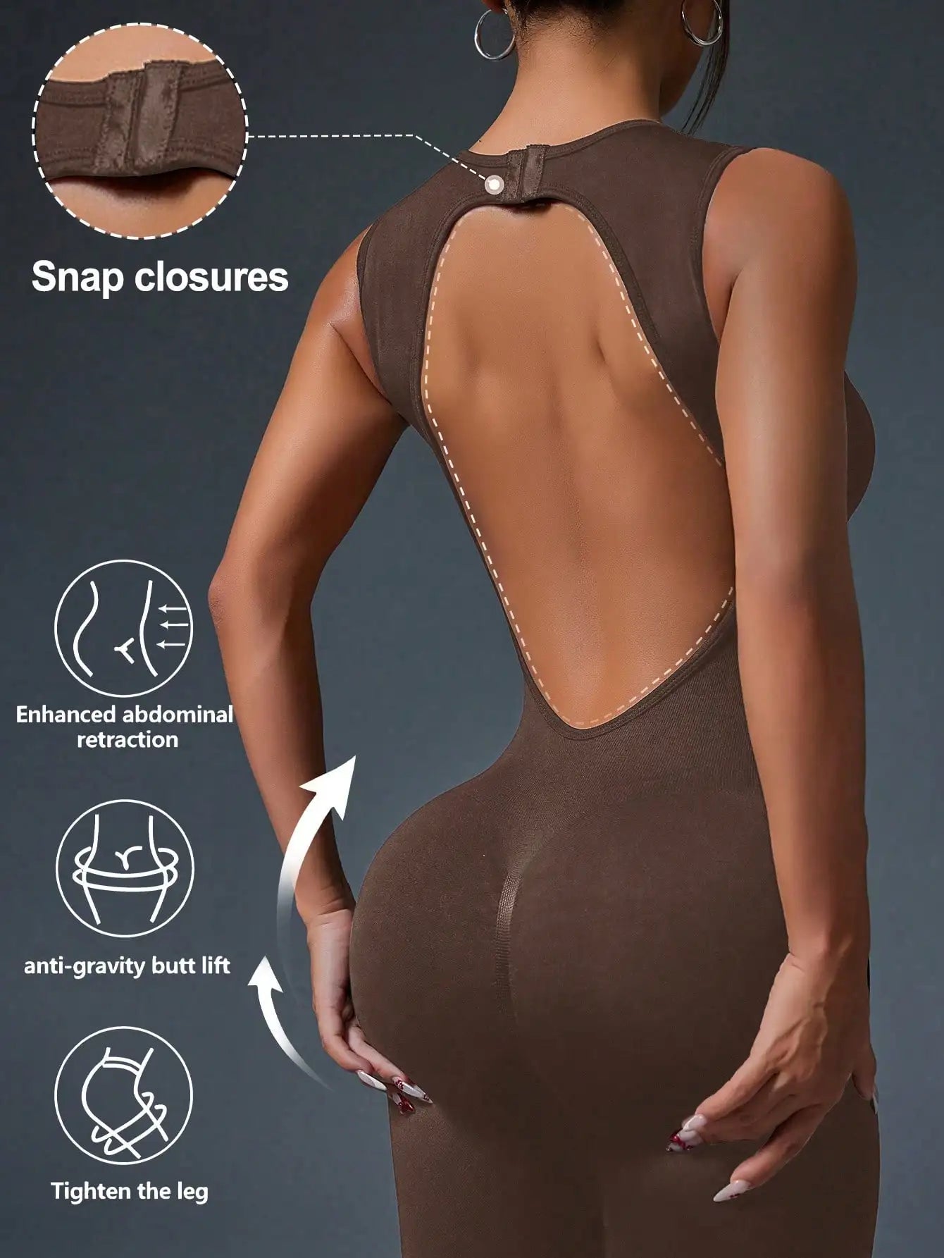 Seamless Sleeveless Slim Jumpsuit